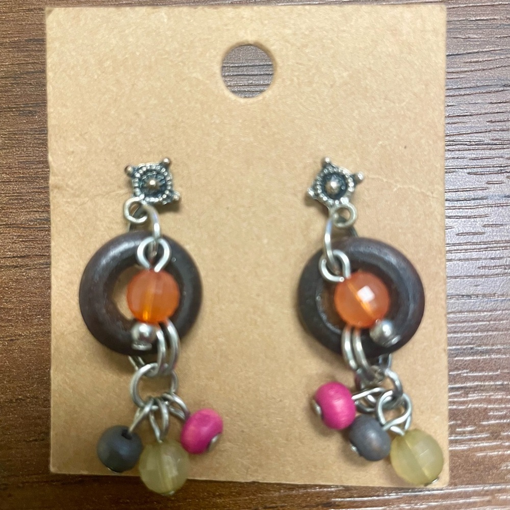 Colorful Beaded Dangle Earrings